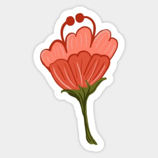 Red Spring Bud Sticker